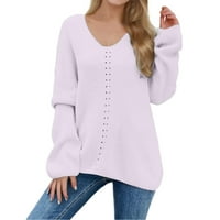 Ženski pulover Puloveri, dugi pulover Puloveri, elegantni modni ljubičasti pulover