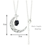 ogrlica od prirodnog sirovog kamena retro Mjesečeva ogrlica Od legure ženske ogrlice muške ogrlice