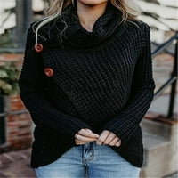 Ženska zimska topla dolčevita dugih rukava pleteni pulover džemper džemper kardigan dresovi zimska gornja odjeća