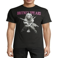 Muška majica s koncertom Britnie Spears u boji sepije i velika muška majica s uzorkom