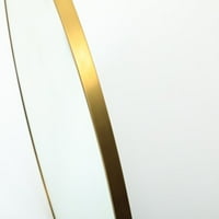 Okruglo zidno ogledalo, okruglo ogledalo za kupaonicu u metalnom okviru za zidni dekor, zlato