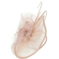 pribor ženske kopče za kosu za djevojčice kopča za kosu šešir s perjem vjenčana čajanka traka za glavu ružičasta