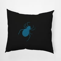 20 14 Jednostavno Daisy Halloween Spiders Polyester Indoor Outdoor Pillow, Unreal Teal Qty 1