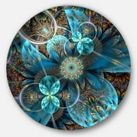 Fraktalno plavo cvijeće koje crta umjetničke otiske