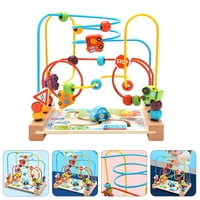Smiješno okrugla zrnca labirint igračaka od drvenih perlica za djecu Edukativnu igru