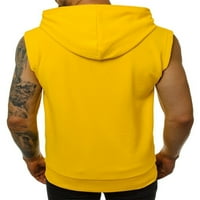 Muška majica s patentnim zatvaračem majice s kapuljačom bez rukava muške prozračne majice muški prsluk za izgradnju