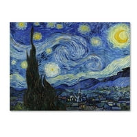 Zaštitni znak Pejzaž na platnu zidna umjetnost zvjezdana noć Vincenta Van Gogha