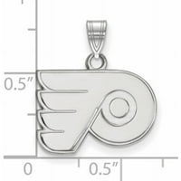 Logoart NHL Philadelphia Flyers Karat Bijelo zlato mali privjesak