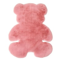 Medvjeda prostirka Super mekana prostirka, životinjski oblik fau zečja krzna Fluffy tepih za kauč za spavaće sobe