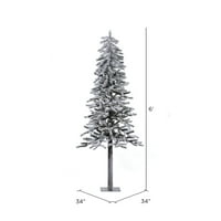 Alpsko umjetno božićno drvce od 6 '34, neosvijetljeno-zasnježeno božićno drvce faa-Sezonski unutarnji dekor kuće