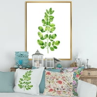 DesignArt 'Moringa biljka podružnica Tropsko lišće drveća' Farmhouse Farmated Canvas Wall Art Print