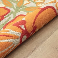 Višebojni Cvjetni vanjski tepih od 9' 5'