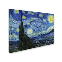 Zaštitni znak likovne umjetnosti krajolik platna zidna umjetnost 'Zvjezdana noć' Vincent van Gogh