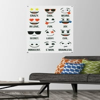 Emoji - Izjave Grid Wall Poster s Pushpins, 22.375 34