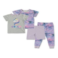 Sol Sleep baby djevojčica i mališani djevojka Dream Chaser Usp Fit Cotton Pidžama set, Veličina mjeseci-4T