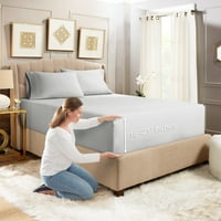 Set posteljine u A-listi-Premium plahta s 18 -21 ekstra dubokim džepovima i jastučnicama-podijeljena veličina