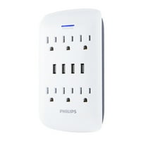 Philips 6-AC, 4-USB zidni dodir, 2pk-spp6469wg