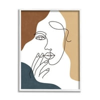 Ženski portret u MIB-u, nacrtan linijom između apstraktnih figura, 20, dizajniran u MIB-u