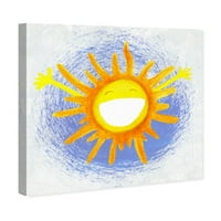 Wynwood Studio Astronomy and Space Wall Art Canvas Otisci 'Rise & Shine' Sunce - žuto, plavo