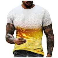 Muške košulje rasprodaja Plus size ležerni pulover s okruglim vratom s kratkim rukavima s printom od 3 inča realistična