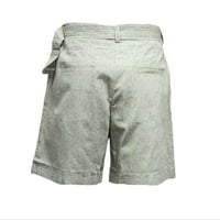 Ženske široke konopljine kratke hlače s pojasom od 420 Maslina srednje veličine