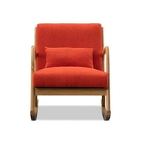 Moderna stolica za ljuljanje tkanine, dnevni boravak za večernju stolicu s ukrasnim jastukom, tapecirana stolica