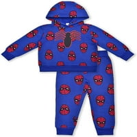 Marvel Spiderman Hoodie i Jogger Pant Set za dječake, udobno aktivno nošenje za djecu, plava, veličina 7