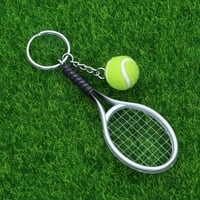 Teniski reket ključevi prsten šarm teniska lopta Ključni lanac za djecu odrasle djevojke srebro