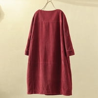 Cethrio maxi haljine za žene čišćenje ljeta i jesenske crvene haljine veličine 5xl