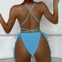 Kupaći kostimi Plus Size _ ženski sportski Jednobojni kupaći kostimi visokog struka