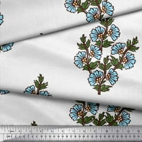 Soimoi Rayon Crepe tkanina Listovi i cvjetni blok tkanina za ispis po dvorištu široko