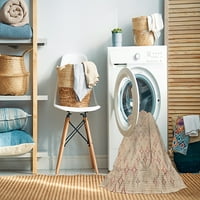 Ahgly Company stroj za pranje za pranje zatvorenog pravokutnog prijelaznih prostirki mokasin beige, 8 '12'