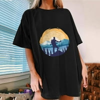 Ženska košulja, ženski vrhovi plus veličine ženske kratke rukave ljetni vrhovi plaža tiskana casual majica za