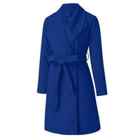 Plus veličine kaput za žene dugi rukavi dlakavi otvoreni prednji kratki kardigan odijelo jakne solidne duge kapute
