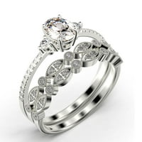 Minimalistički zaručnički prsten od moissanita s dijamantom ovalnog reza od 2 karata, klasični zaručnički prsten