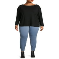 Allison Taylor Women's Plus Size Dolman Rukav za nokte za nokte