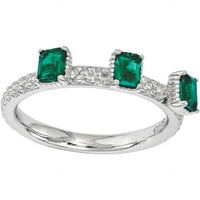 Izrađen prsten od srebra sa smaragdom i tri kamena