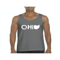 Običan je dosadan-muški dres za muškarce, veličine do 3 inča - karta države Ohio