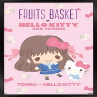 Košarica s voćem i prijatelji-zidni Poster Toru & abound, 22.37534 uokviren