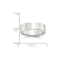 Prsten od bijelog zlata 14k zaručnički prsten standardni stan veličine 6,5