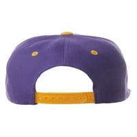 Bejzbolska kapa s početnim brojevima i slovima s ravnim vizirom, ljubičasto-žuti šešir, broj 9