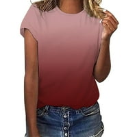 Ženske košulje ležerni ljetni vrhovi s printom, majice za vježbanje kratkih rukava, Ležerne široke majice, Ženski