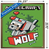 Minecraft-plakat na zidu s vukom, 22.375 34