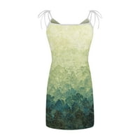 Ženska ležerna haljina ljetna hladna široka haljina s cvjetnim vezicama u obliku slova u, cvjetni set bez rukava,