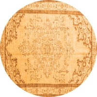 Tradicionalni perzijski tepisi za sobe u narančastom okruglom obliku, promjera 8 inča