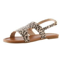; / Ženske modne kožne sandale s otvorenim prstima s kopčom s leopard printom; ljetne udobne Ležerne jednostavne