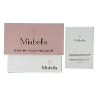 Miabella Women's 1- Carat T.G.W. Jastuk izrezan plavi safirski okrugli bijeli safir i karat T.W. Okrugli dijamantni