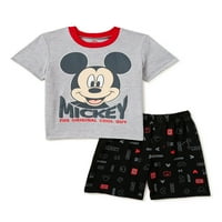 Mickey Mouse Baby Boy & Toddler Boy Majica i ispis kratki set odjeće, 2-komad, 12m-4T