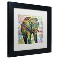 Zaštitni znak likovna umjetnost 'slonov tor' platno umjetnost Deana Russoa, White Matte, crni okvir