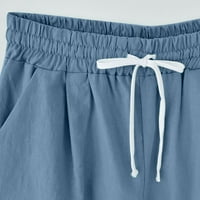 Žene plus klirens za čišćenje Ženski ljetni ispis pet točaka velike veličine pamučne lanene hlače povremene hlače